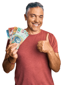 Cash for cars QLD man holding cash